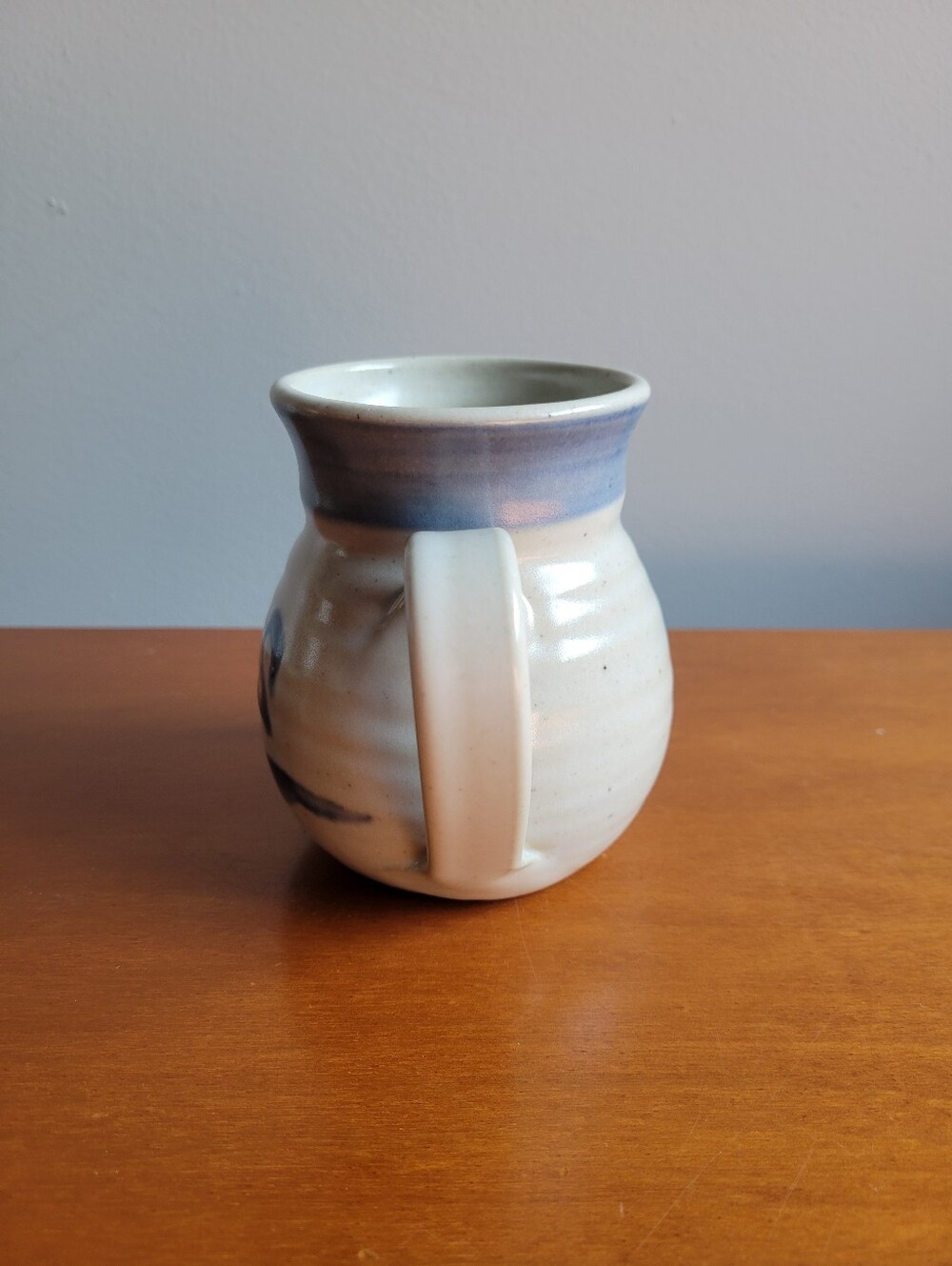 Handmade Studio Pottery Swan Mug Stoneware Hand Thrown Artisan Coffee Cup - Picture 3 of 7